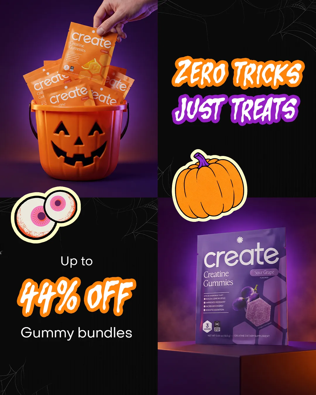 Create Wellness ad: Up to $192 off creatine gummies 🍬💪