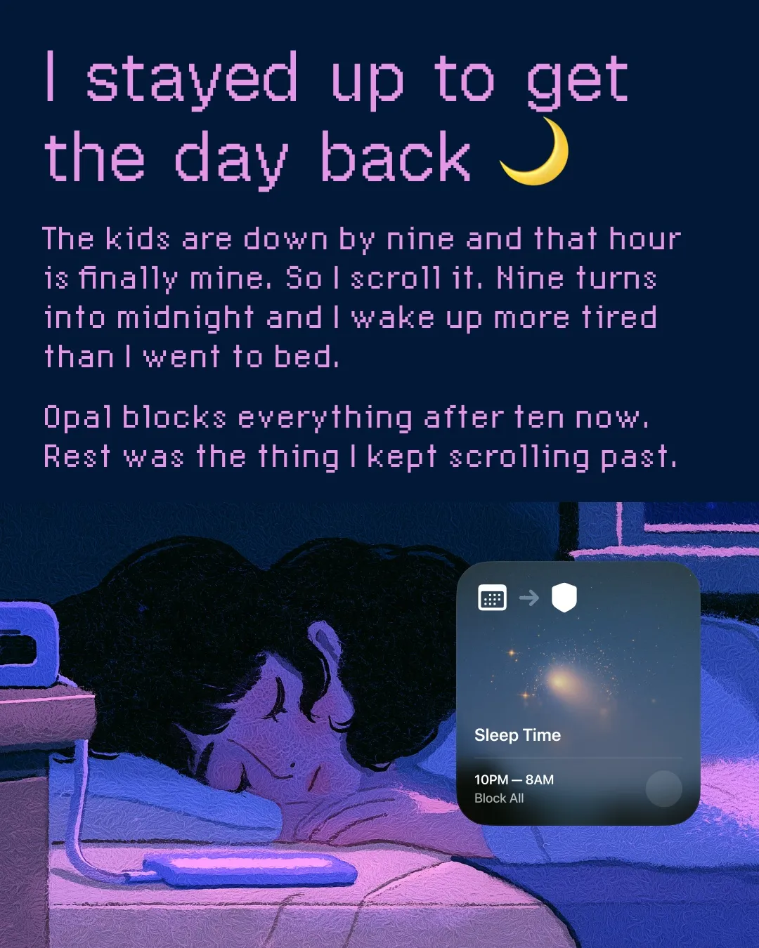 Advertising creative for Opal: Screen Time Control
