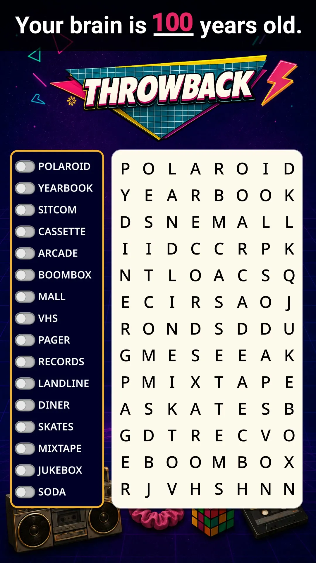 Advertising creative for Word Search Explorer