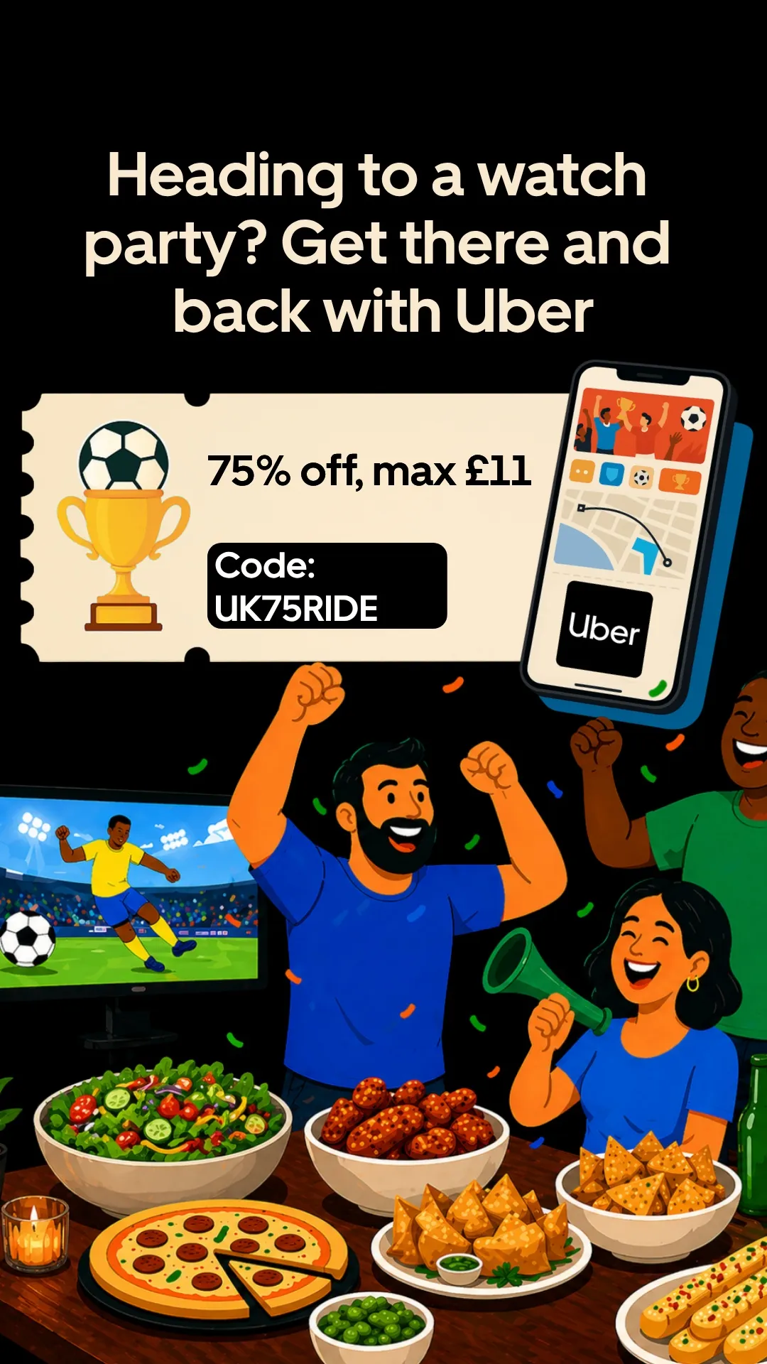 Advertising creative for Uber - Request a ride
