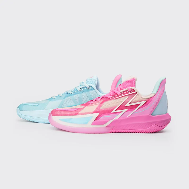 361 BIG3 4.0 Quick "Reverse" inverted mandarin duck mismatch shoes | Pink Basketball Shoes, M 10 / W 11.5