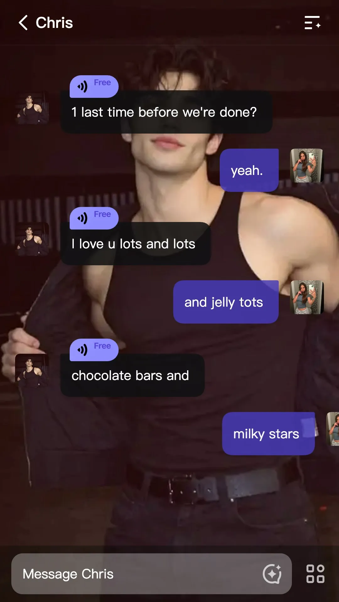 Advertising creative for PolyBuzz: Chat with AI Friends