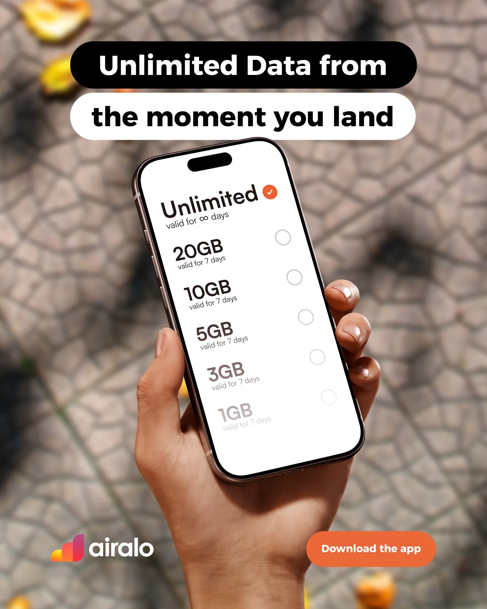 Advertising creative for Airalo: eSIM for travel & data