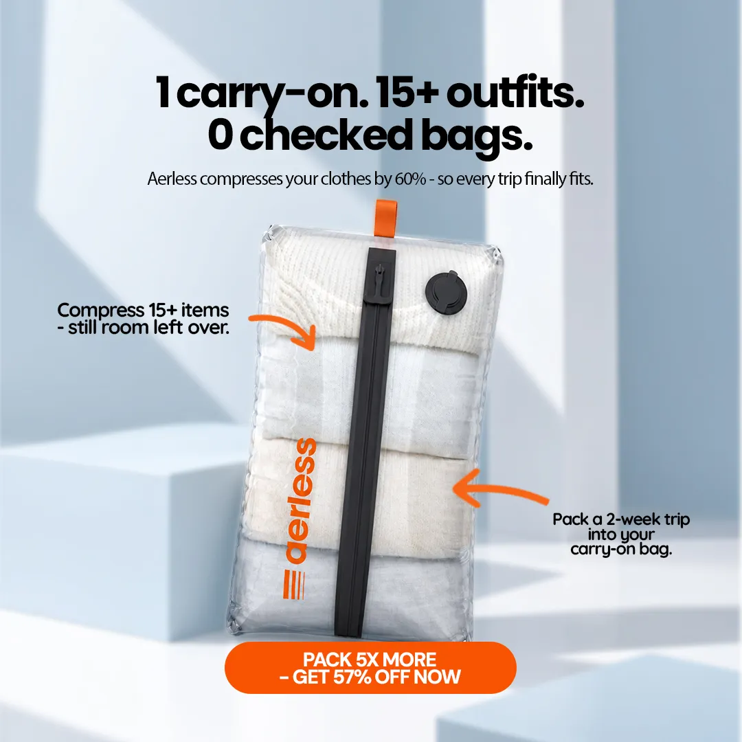 Aerless ad: We compared all compression bags. The results were shocking...