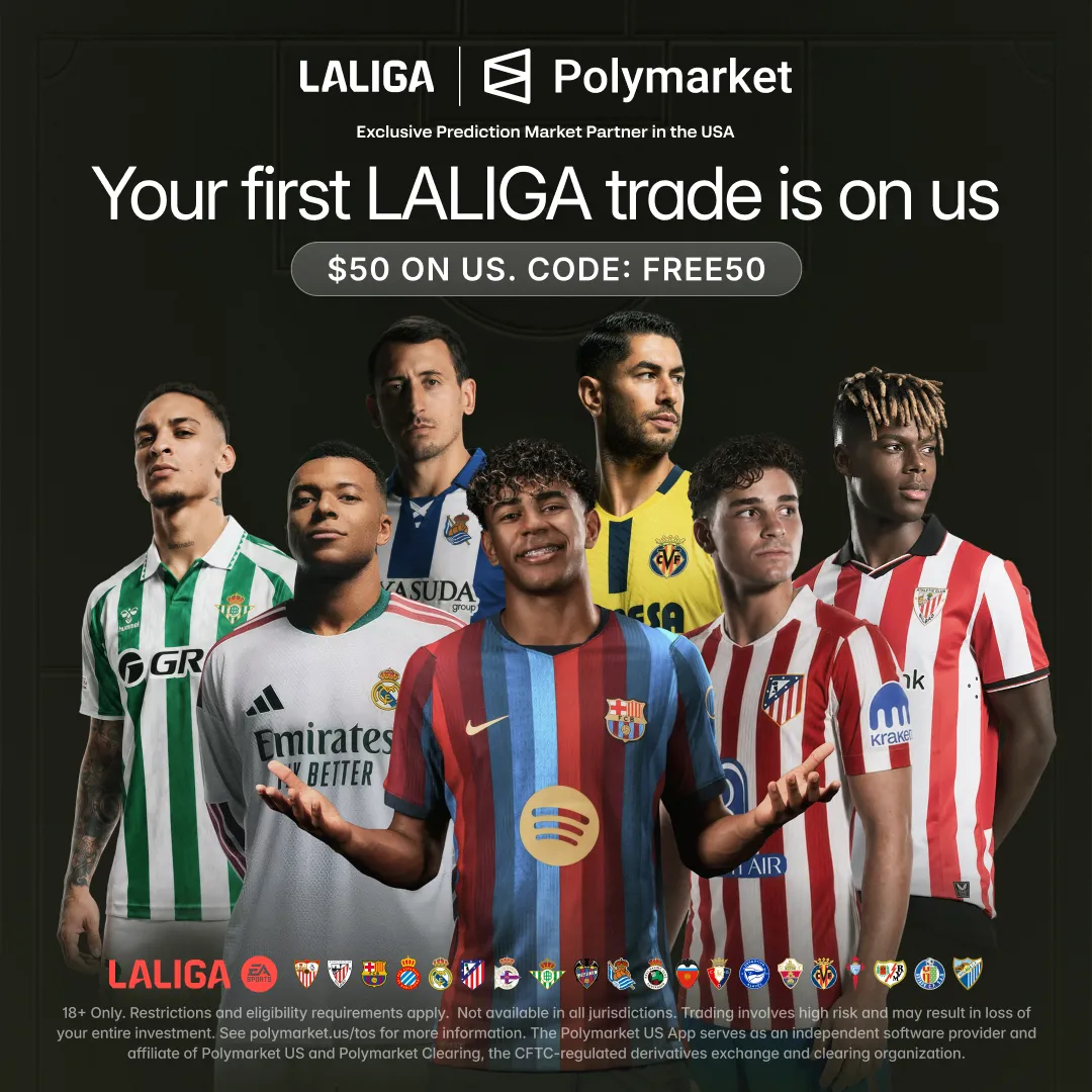Advertising creative for Polymarket: Trade Live Sports