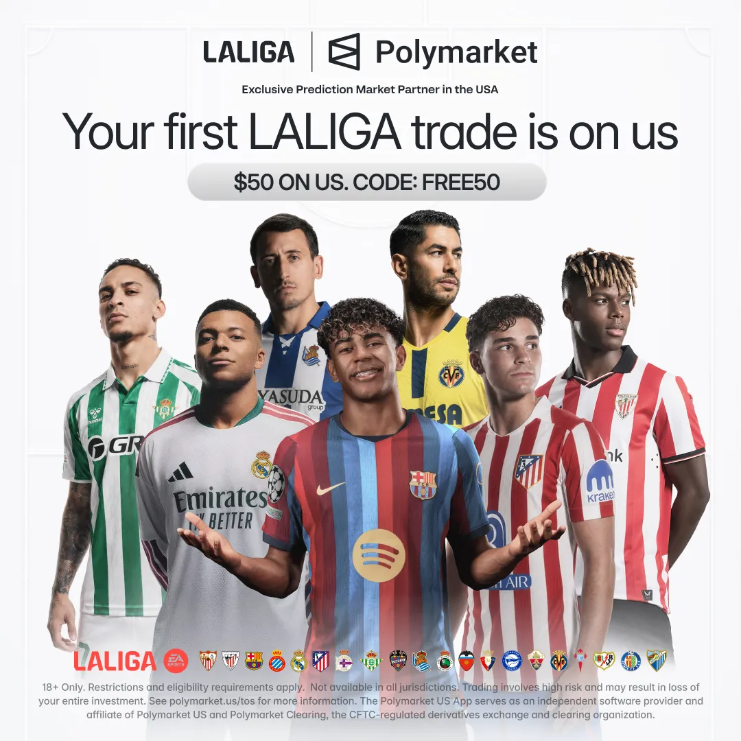 Advertising creative for Polymarket: Trade Live Sports